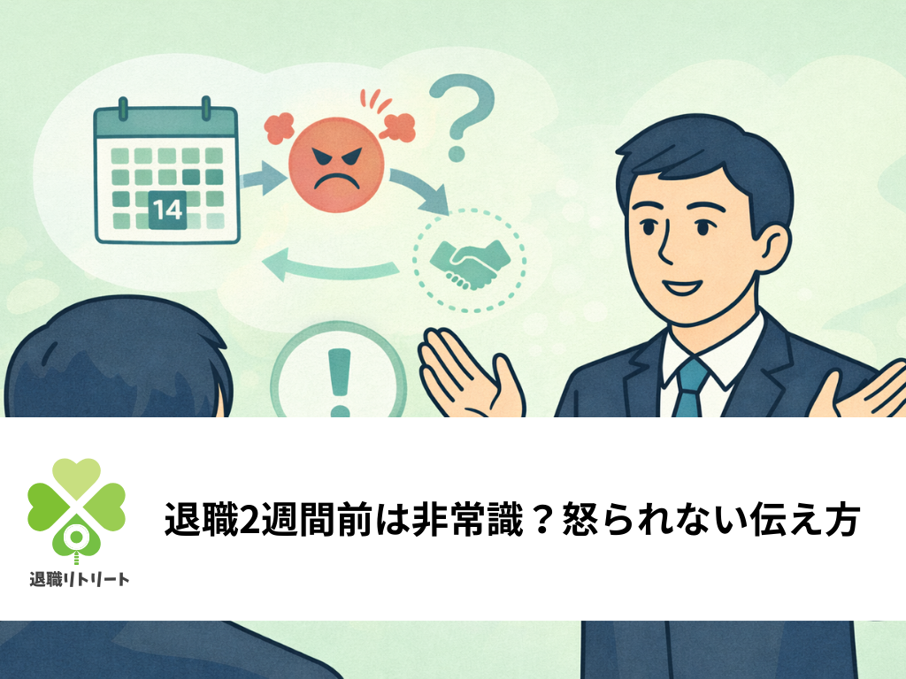 退職2週間前は非常識？怒られないための伝え方と民法で認められた権利を解説