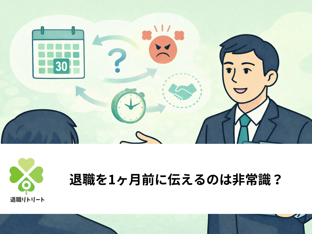 退職を1ヶ月前に伝えるのは非常識？法律上の権利と円満に辞める方法