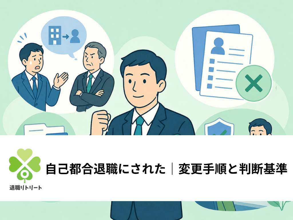 自己都合にされた|変更手順と判断基準